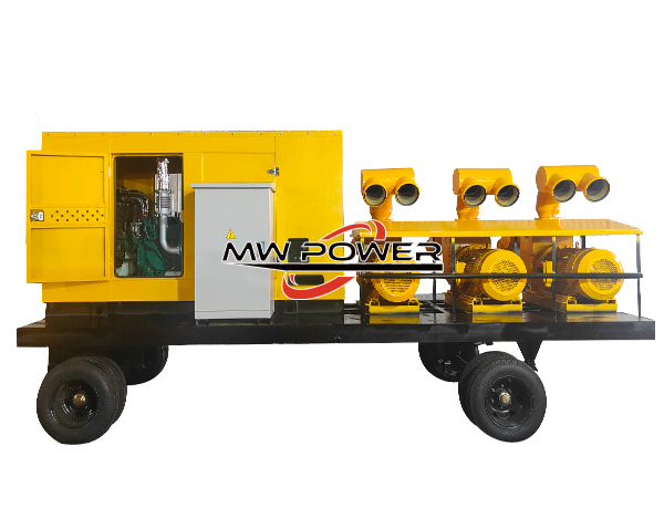 Mobile generator type self-priming pump